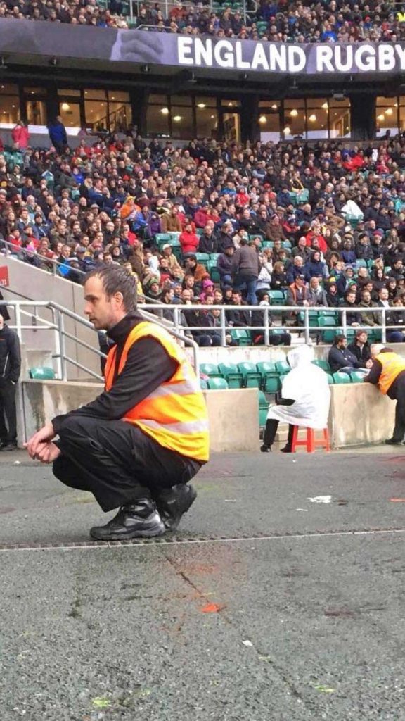 Security professional at stadium